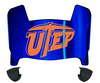 UTEP Miners Mini Football Helmet Visor Shield w/ Clips - PICK VISOR & LOGO COLOR