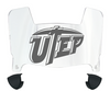 UTEP Miners Mini Football Helmet Visor Shield w/ Clips - PICK VISOR & LOGO COLOR