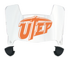 UTEP Miners Mini Football Helmet Visor Shield w/ Clips - PICK VISOR & LOGO COLOR