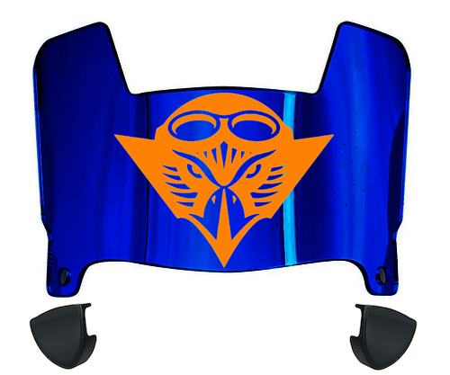 UT Martin Skyhawks Mini Football Helmet Visor Shield w/ Clips - PICK VISOR & LOGO COLOR
