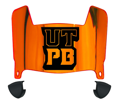 UTPB Falcons Mini Football Helmet Visor Shield w/ Clips - PICK VISOR & LOGO COLOR