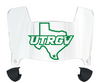 UTRGV Vaqueros Mini Football Helmet Visor Shield w/ Clips - PICK VISOR & LOGO COLOR