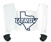 UTRGV Vaqueros Mini Football Helmet Visor Shield w/ Clips - PICK VISOR & LOGO COLOR