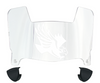 UT Martin Skyhawks Mini Football Helmet Visor Shield w/ Clips - PICK VISOR & LOGO COLOR