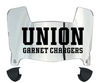 Union Dutchmen Mini Football Helmet Visor Shield w/ Clips - PICK VISOR & LOGO COLOR