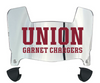 Union Dutchmen Mini Football Helmet Visor Shield w/ Clips - PICK VISOR & LOGO COLOR