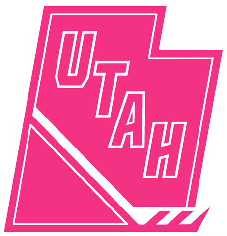 Utah Mammoth HOT PINK Alternate State Logo Premium DieCut Vinyl Decal PICK SIZE