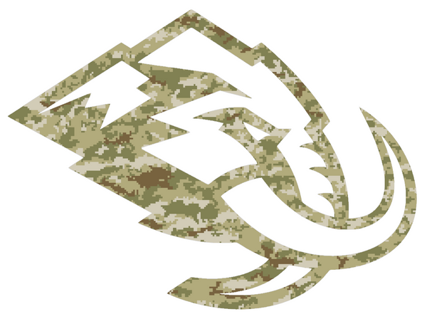 Utah Mammoth Team Logo Salute to Service Camouflage Camo Vinyl Decal PICK SIZE
