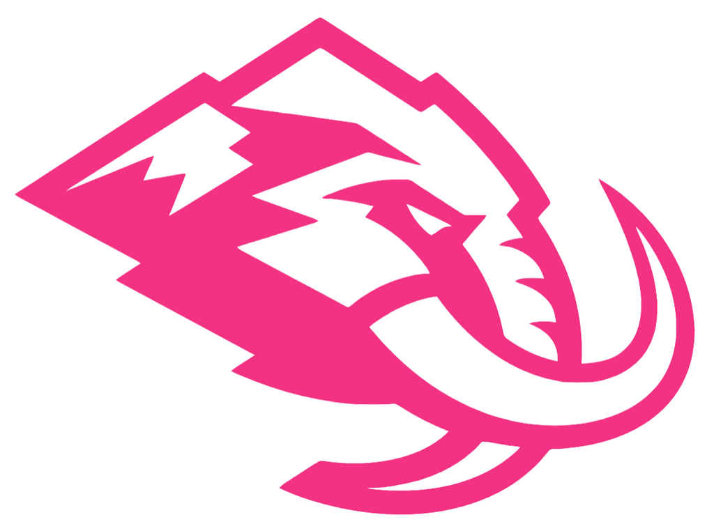 Utah Mammoth HOT PINK Team Logo Premium DieCut Vinyl Decal PICK SIZE