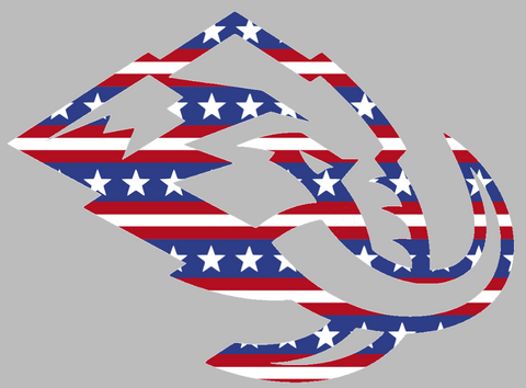 Utah Mammoth Team Logo Stars & Stripes USA American Flag Vinyl Decal PICK SIZE
