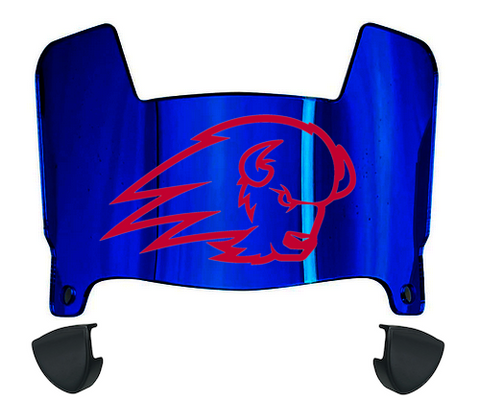 Utah Tech Trailblazers Mini Football Helmet Visor Shield w/ Clips - PICK VISOR & LOGO COLOR