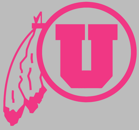 Utah Utes HOT PINK Team Logo Premium DieCut Vinyl Decal PICK SIZE