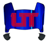Utah Tech Trailblazers Mini Football Helmet Visor Shield w/ Clips - PICK VISOR & LOGO COLOR