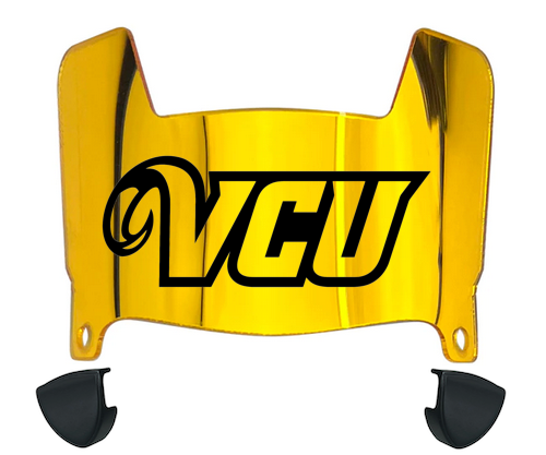 VCU Rams Mini Football Helmet Visor Shield w/ Clips - PICK VISOR & LOGO COLOR