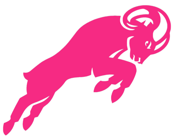 VCU Virginia Commonwealth Rams HOT PINK Alternate Logo Premium DieCut Vinyl Decal PICK SIZE