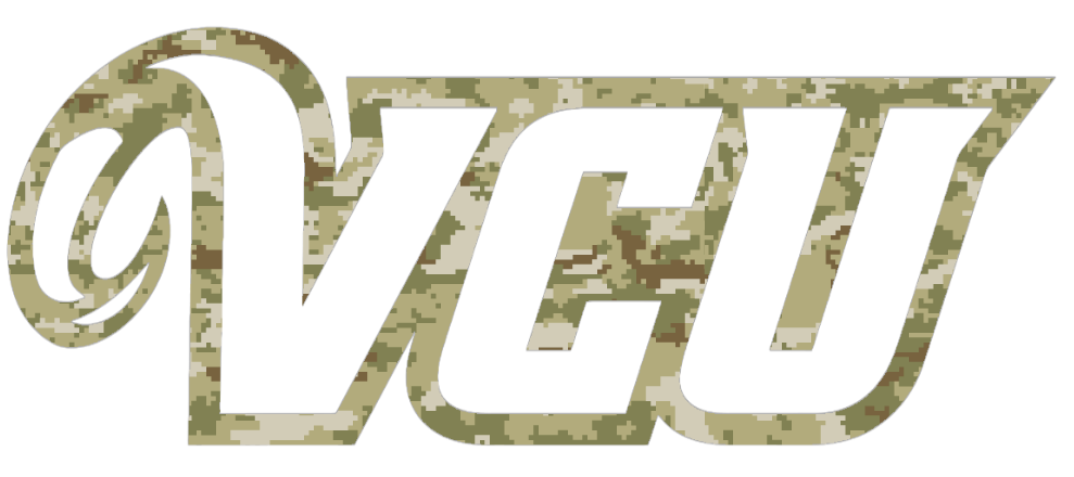 VCU Rams Team Logo Salute to Service Camouflage Camo Vinyl Decal PICK SIZE