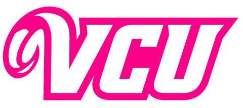VCU Virginia Commonwealth Rams Hot Pink Team Logo Premium DieCut Vinyl Decal PICK SIZE