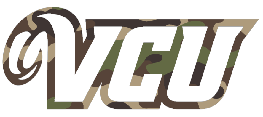 VCU Virginia Commonwealth Rams Woodland Camo Camouflage Team Logo Premium DieCut Vinyl Decal PICK SIZE