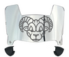 VCU Rams Mini Football Helmet Visor Shield w/ Clips - PICK VISOR & LOGO COLOR