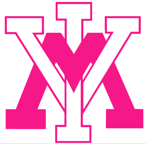 VMI Keydets Hot Pink Team Logo Premium DieCut Vinyl Decal PICK SIZE