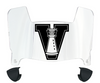 Valparaiso Beacons Mini Football Helmet Visor Shield w/ Clips - PICK VISOR & LOGO COLOR