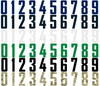 Vancouver Canucks Helmet Jersey Style Vinyl Number Decal Sheet Set of 50 #0-9 - Pick Color & Size