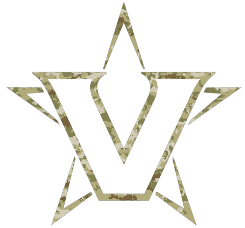 Vanderbilt Commodores Alternate Logo Salute to Service Camouflage Camo Vinyl Decal PICK SIZE