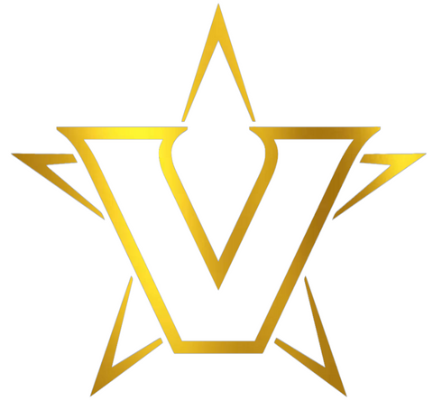 Vanderbilt Commodores GOLD CHROME MIRROR Alternate Logo Premium DieCut Vinyl Decal PICK SIZE