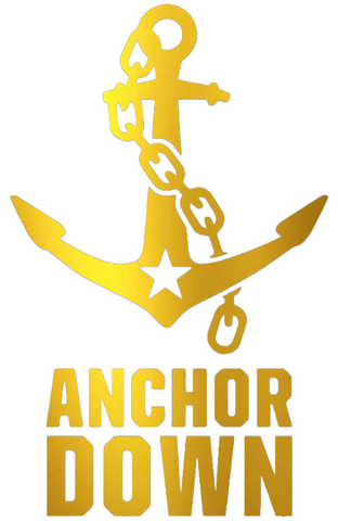 Vanderbilt Commodores GOLD CHROME MIRROR Anchor Down Logo Premium DieCut Vinyl Decal PICK SIZE