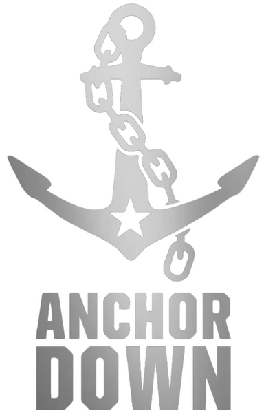 Vanderbilt Commodores SILVER CHROME MIRROR Anchor Down Logo Premium DieCut Vinyl Decal PICK SIZE