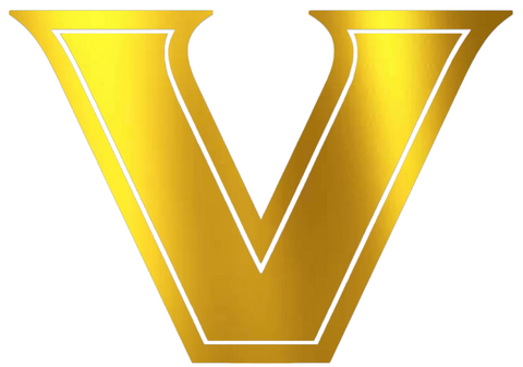 Vanderbilt Commodores GOLD CHROME MIRROR Team Logo Premium DieCut Vinyl Decal PICK SIZE