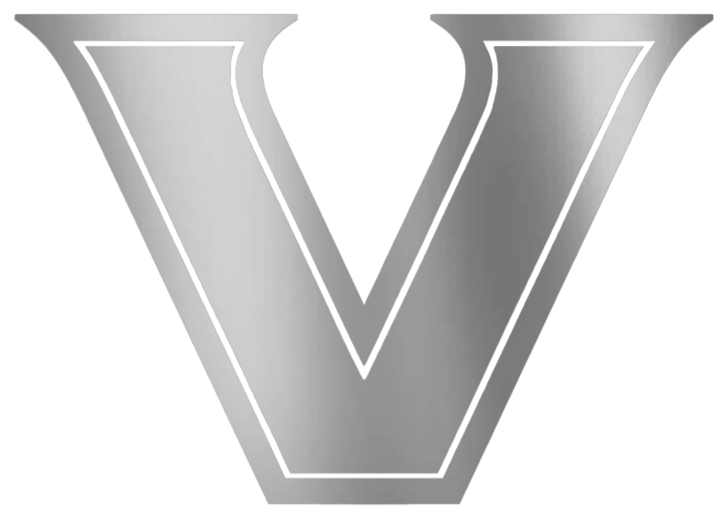 Vanderbilt Commodores SILVER CHROME MIRROR Team Logo Premium DieCut Vinyl Decal PICK SIZE