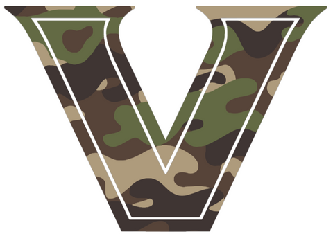 Vanderbilt Commodores Woodland Camo Camouflage Team Logo Premium DieCut Vinyl Decal PICK SIZE