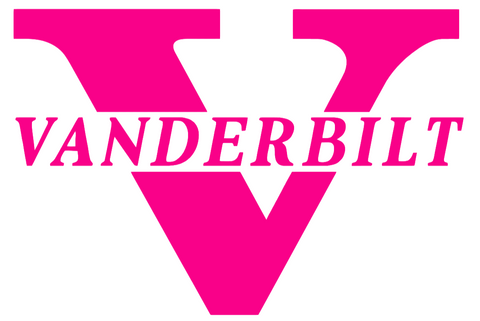 Vanderbilt Commodores Hot Pink Retro Throwback Logo Premium DieCut Vinyl Decal PICK SIZE