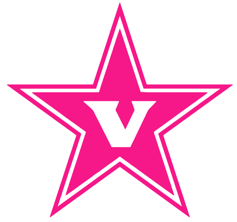 Vanderbilt Commodores Hot Pink Retro Throwback Logo Premium DieCut Vinyl Decal PICK SIZE