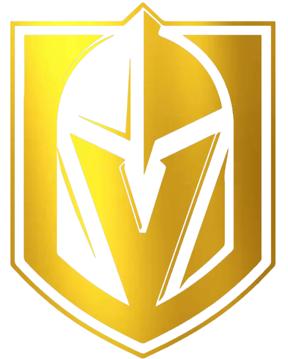 Vegas Golden Knights GOLD CHROME MIRROR Team Logo Premium DieCut Vinyl Decal PICK SIZE