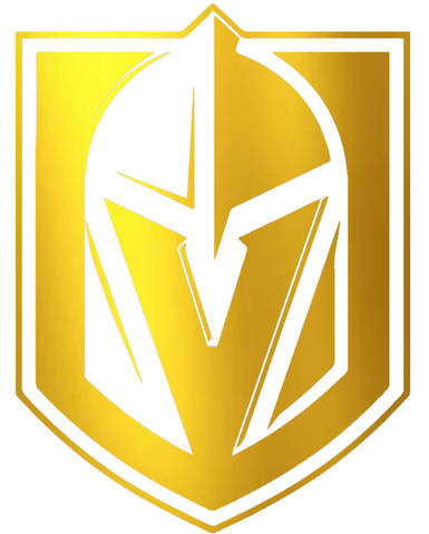 Vegas Golden Knights GOLD CHROME MIRROR Team Logo Premium DieCut Vinyl Decal PICK SIZE