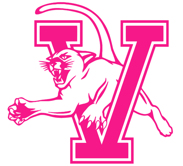 Vermont Catamounts Hot Pink Team Logo Premium DieCut Vinyl Decal PICK SIZE