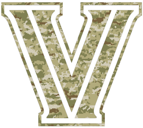 Villanova Wildcats Team Logo Salute to Service Camouflage Camo Vinyl Decal PICK SIZE