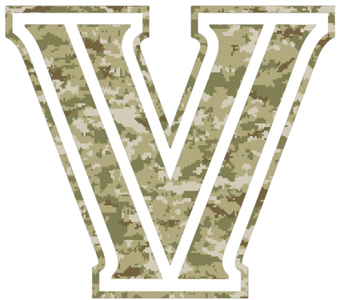 Villanova Wildcats Team Logo Salute to Service Camouflage Camo Vinyl Decal PICK SIZE