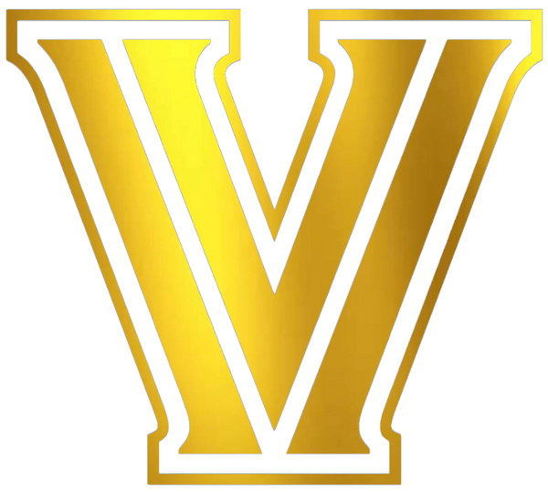 Villanova Wildcats GOLD CHROME MIRROR Team Logo Premium DieCut Vinyl Decal PICK SIZE