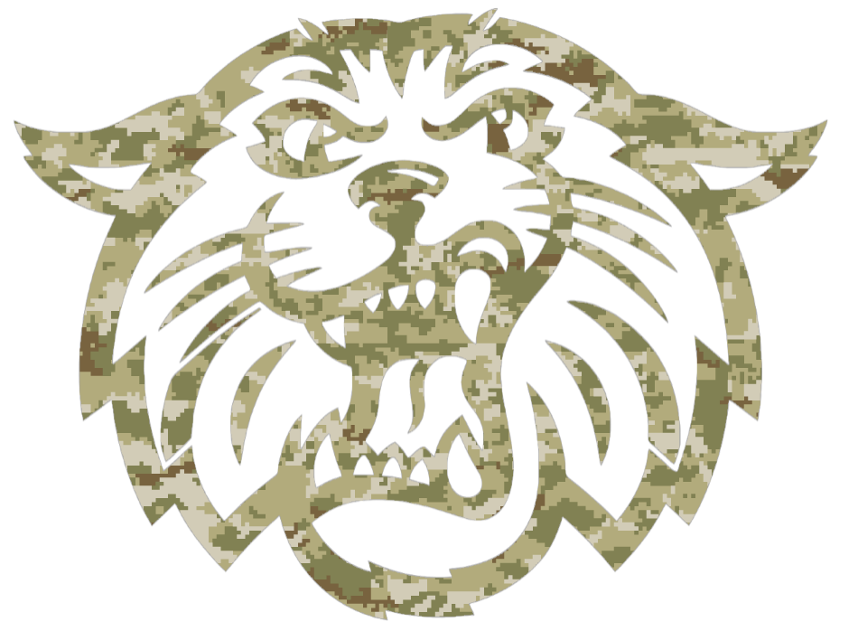 Villanova Wildcats Mascot Logo Salute to Service Camouflage Camo Vinyl Decal PICK SIZE