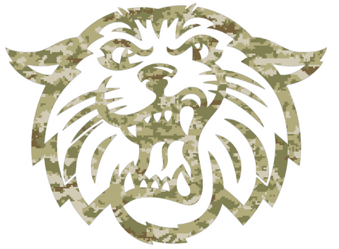 Villanova Wildcats Mascot Logo Salute to Service Camouflage Camo Vinyl Decal PICK SIZE
