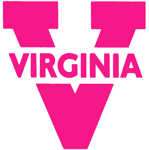 Virginia Cavaliers Hot Pink Retro Throwback Logo Premium DieCut Vinyl Decal PICK SIZE