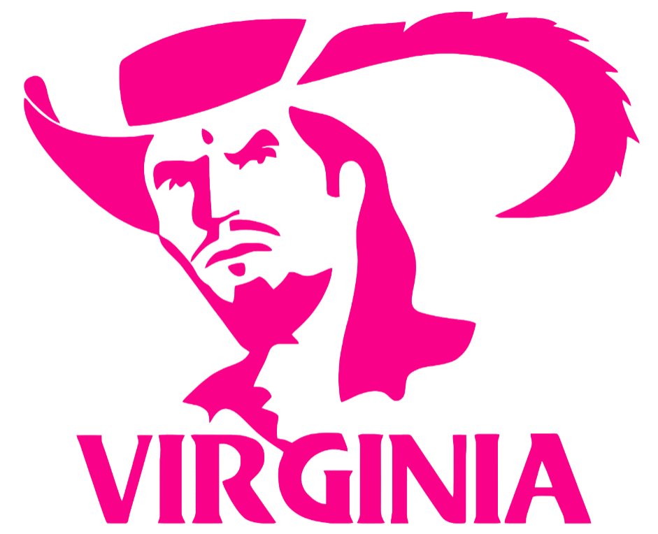 Virginia Cavaliers Hot Pink Retro Throwback Logo Premium DieCut Vinyl Decal PICK SIZE