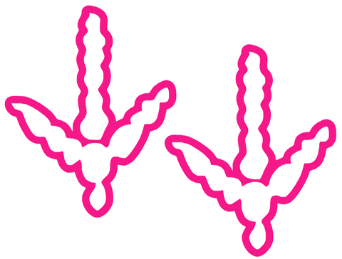 Virginia Tech Hokies Hot Pink HokieBird Feet Logo Premium DieCut Vinyl Decal PICK SIZE