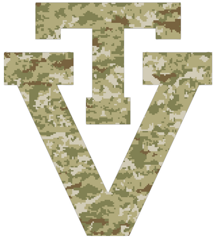 Virginia Tech Hokies Retro Throwback Logo Salute to Service Camouflage Camo Vinyl Decal PICK SIZE