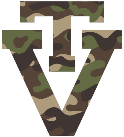Virginia Tech Hokies Woodland Camo Camouflage Retro Throwback Logo Premium DieCut Vinyl Decal PICK SIZE