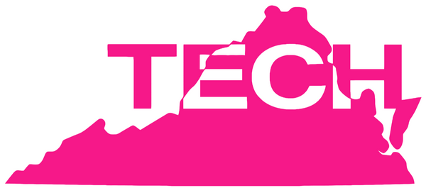 Virginia Tech Hokies Hot Pink Retro Throwback Logo Premium DieCut Vinyl Decal PICK SIZE