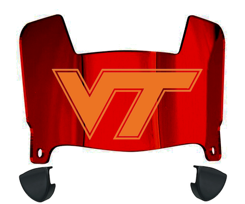 Virginia Tech Hokies Mini Football Helmet Visor Shield w/ Clips - PICK VISOR & LOGO COLOR